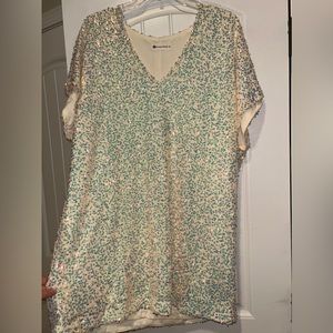 Iridescent sequence dress